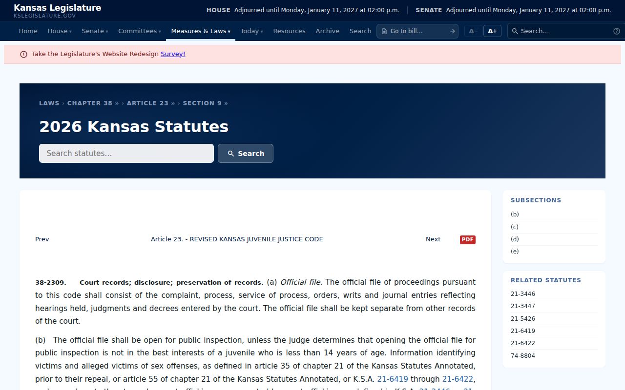 Kansas juvenile record access statute