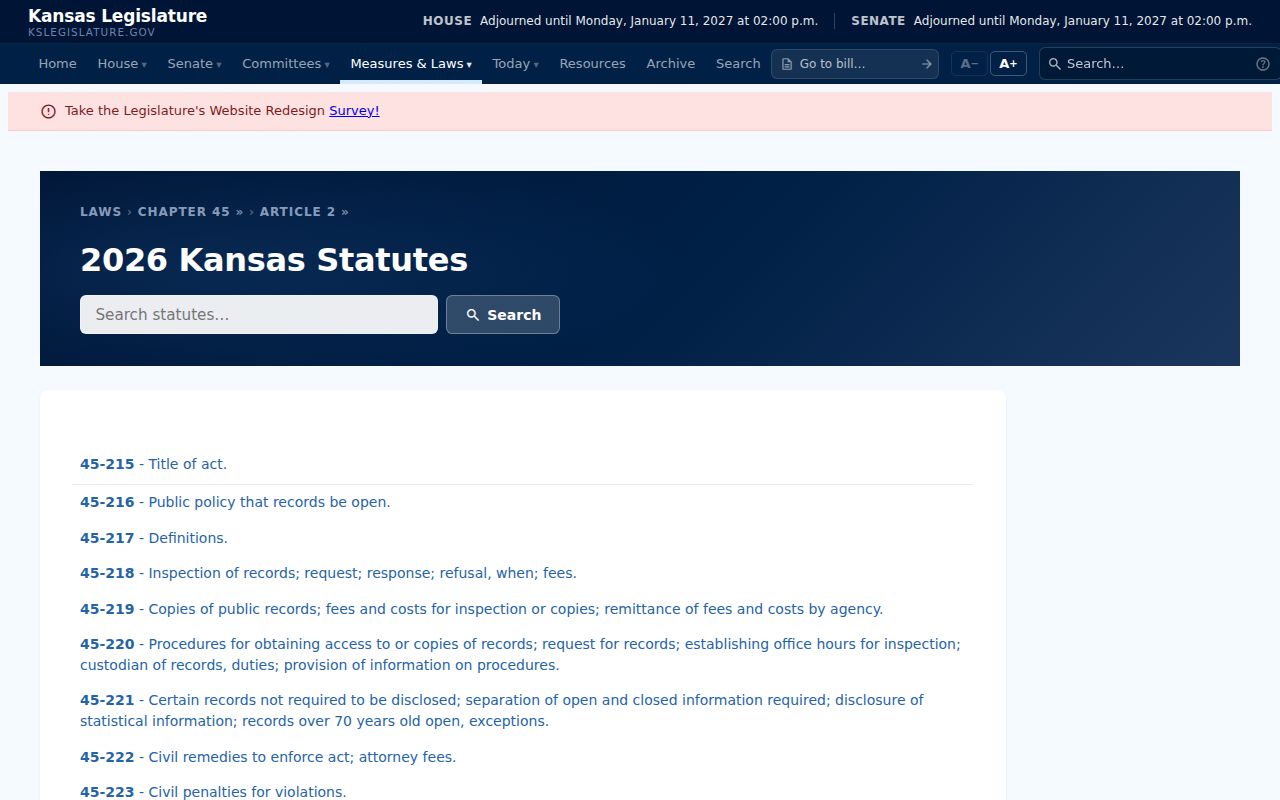 Finney County court records KORA statutes